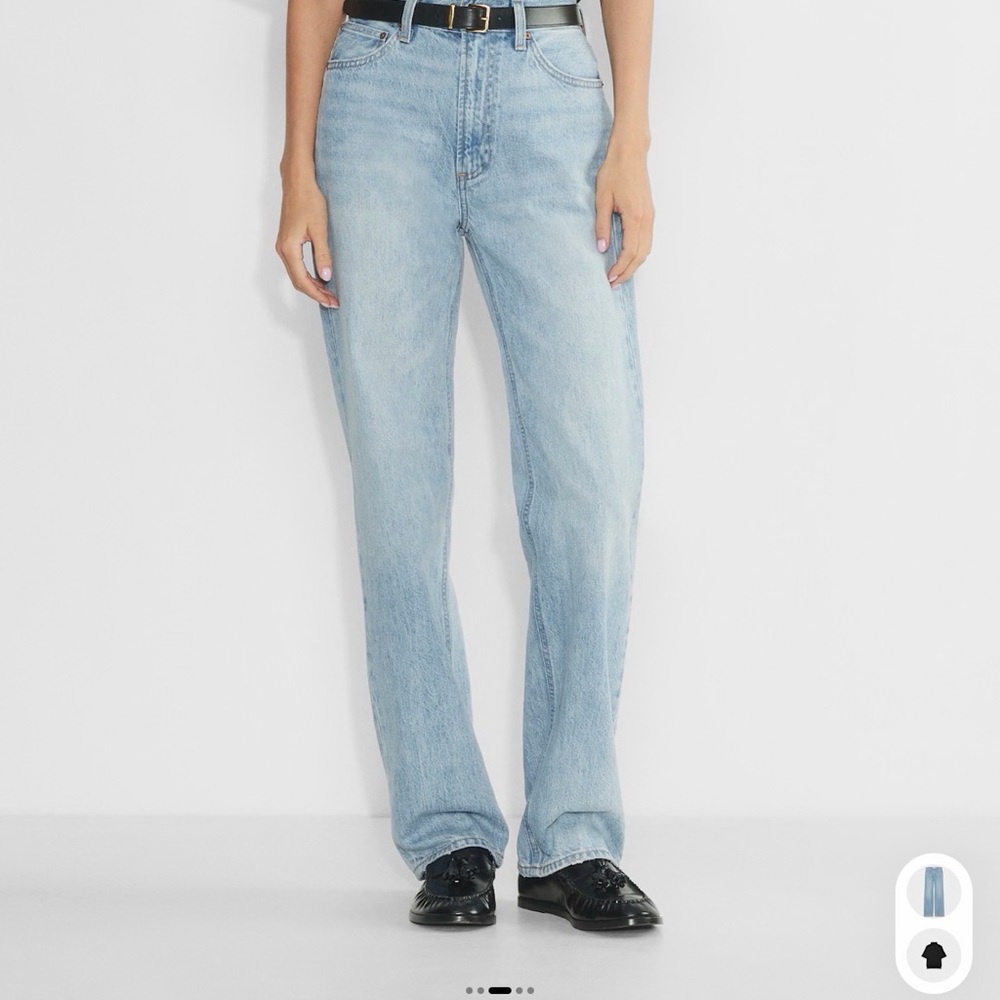 Denim Forum Light Blue Straight-Leg Jeans